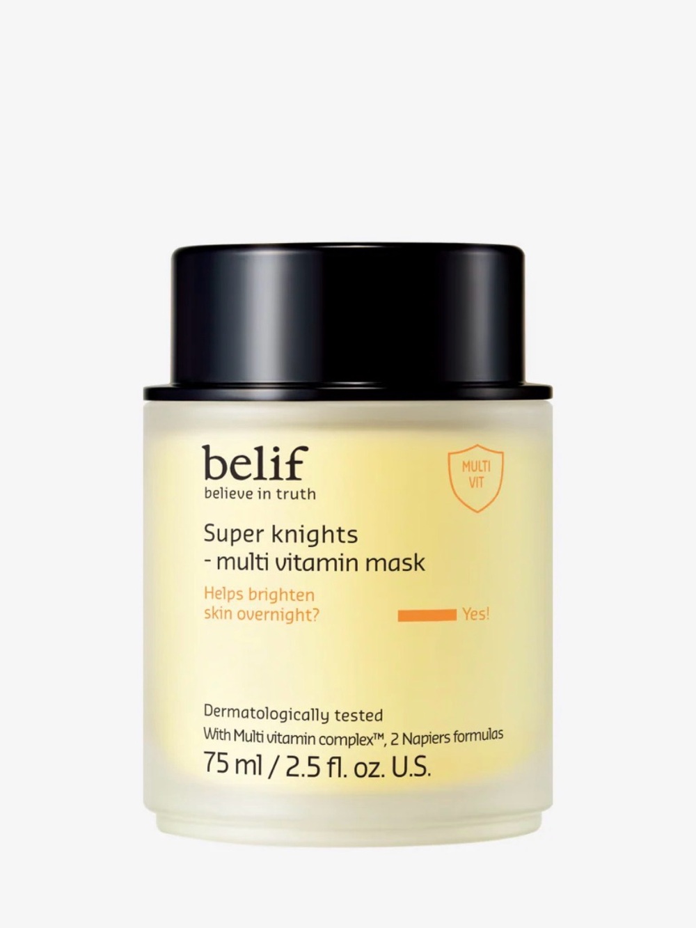Belif Super Knights Multi Vitamin Mask 2.5 fl oz $38 MSR brighten skin overnight